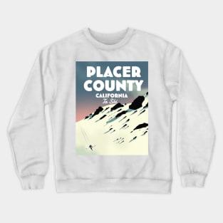 Placer County, California ski poster Crewneck Sweatshirt